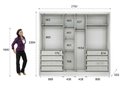 Ver imagem 4 de Guarda Roupa Casal com Espelho 6 Portas 8 Gavetas - Livorno-branco - Móveis Novo Horizonte