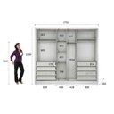 Ver imagem 4 de Guarda Roupa Casal com Espelho 6 Portas 8 Gavetas - Livorno-branco - Móveis Novo Horizonte