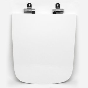 Assento Sanitário Poliéster para Louça Stillo/vougan (docol) Slow Close Cromado (reb. Oculto) Branco