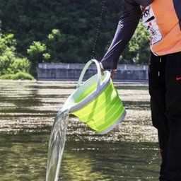 Balde Dobrável Retrátil 10l de Silicone Premium Reforçado:cinza/u - 6