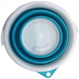 Balde Dobrável Retrátil 10l de Silicone Premium Reforçado:cinza/u - 3
