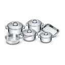 Ver imagem 4 de Jogo de Panelas Tramontina Solar em Aço Inox Fundo Triplo 6 Peças