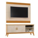 Ver imagem 2 de Rack Com Painel Para TV 60 Polegadas Star Legacy EDN Off White/Cedro