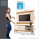 Ver imagem 7 de Rack Com Painel Para TV 60 Polegadas Star Legacy EDN Off White/Cedro