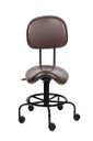Ver imagem 2 de Cadeira Mocho Sela C/ Encosto 62cm Estética Dentista Tatoo Marrom