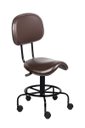 Ver imagem 1 de Cadeira Mocho Sela C/ Encosto 62cm Estética Dentista Tatoo Marrom