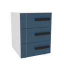 Ver imagem 2 de Mesa de Cabeceira Lisboa 3 Gavetas Azul/branco - Politorno