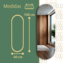 Ver imagem 7 de Espelho Grande Corpo Inteiro Lapidado Oval Decorativo 150x40cm Luxo com Led Quente/fria 6500k