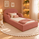 Ver imagem 5 de Cama Montessoriana Infantil Solteiro Estofada com Colchão e Proteção Lateral - Rosa