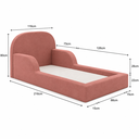 Ver mais imagens de Cama Montessoriana Infantil Solteiro Estofada com Colchão e Proteção Lateral - Rosa