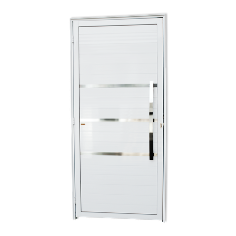 Porta Alumínio Lambril Evolution c/Puxador D.Branco 90 Brimak