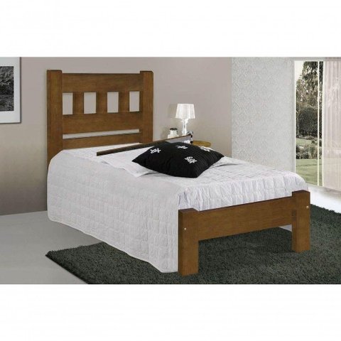 Cama Solteirão Marrocos de Madeira Angelim Imbuia