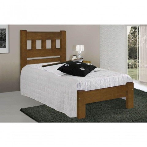 Cama Solteirão Marrocos De Madeira Angelim Imbuia