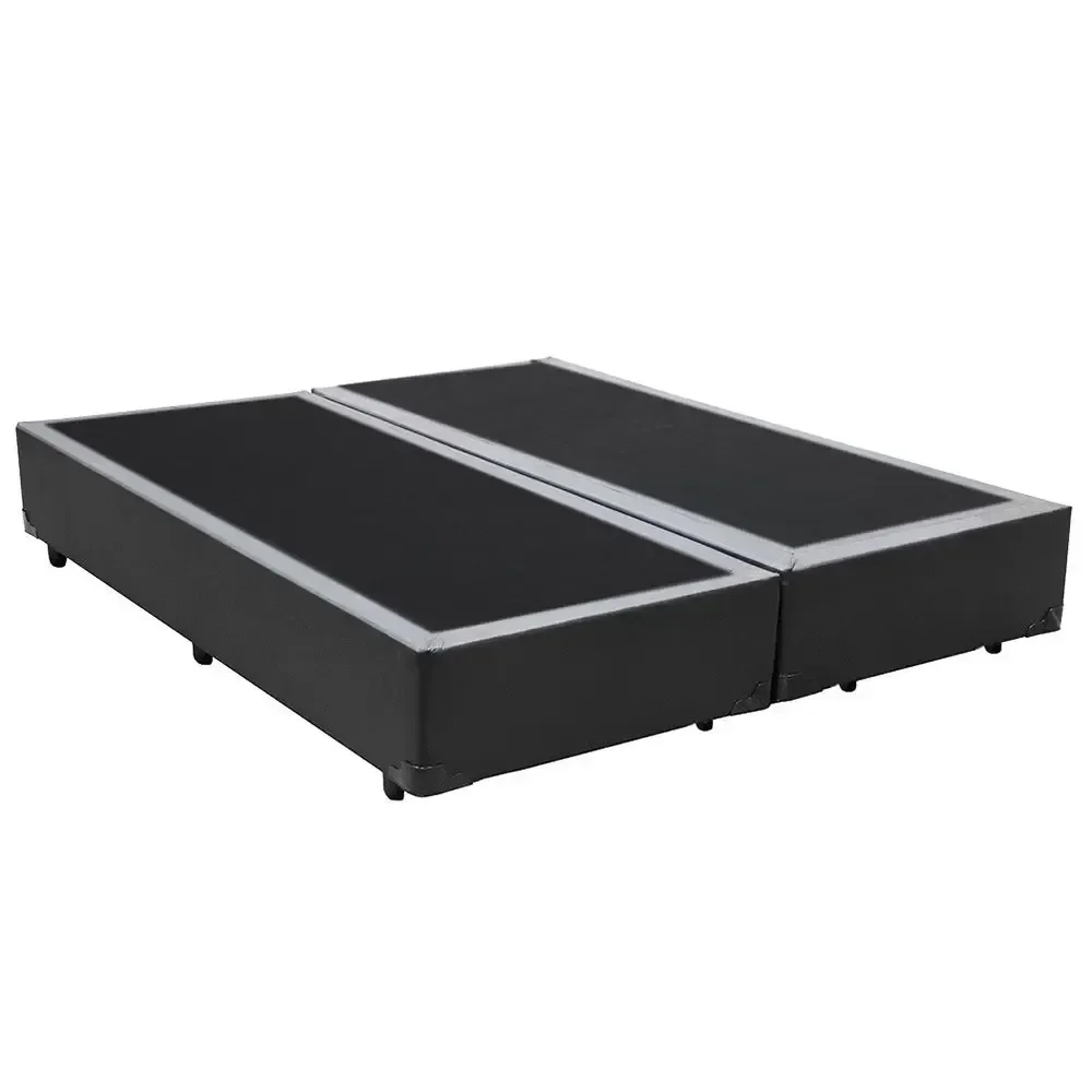 Cama Box Casal Bipartido Principe Das Camas Sintético Cinza 138x188x40