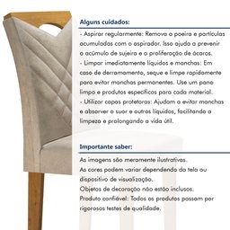 Kit 2 Cadeiras Estofadas Texas Espresso Móveis - 7
