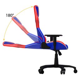 Cadeira Gamer Premium até 150kg Azul/vermelha - Elg - 9
