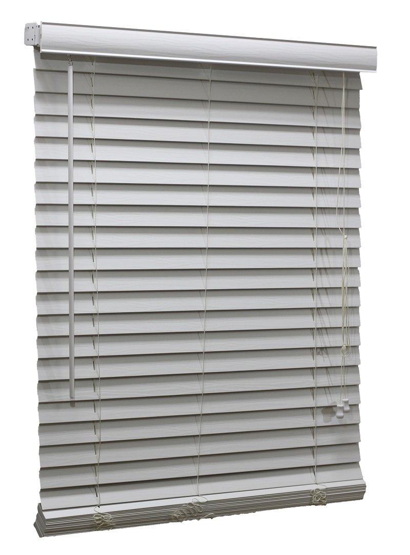 Persiana Horizontal Pvc 50mm Forest Branca 60 (L) X 160 (A) C/ Bandô 0,60 x 1,60 Tipo Madeira - Luxo - 6