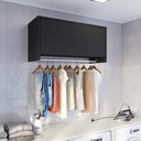 Ver imagem 3 de Armário para Lavanderia com Cabideiro Suspenso Delta - Jm3 Móveis:preto