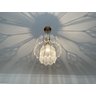 Lustre De Vidro Para Sala/quarto Base Dourado - 4