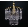 Lustre De Vidro Para Sala/quarto Base Dourado - 2