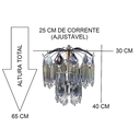 Ver imagem 6 de Lustre De Vidro Para Sala/quarto Base Dourado