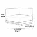 Ver mais imagens de Sofá Modular Imperador para Área Externa Varanda Jardim Piscina em Madeira Cumaru com Tecido Imperme