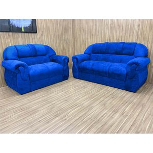 Sofá 2 e 3 Lugares Azul 110 Corsa