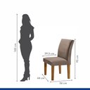 Ver imagem 4 de Kit 2 Cadeiras de Jantar Estofadas Veludo Espanha Espresso Móveis Marrom Cinamomo/Veludo Bege Escuro