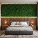 Ver imagem 2 de 21 Painéis de Plantas Artificiais de Alta Qualidade Folhagem Mista Decoração Interna Parede Verde