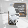 Cadeira Escritório Diretor Tela Mesh com Encosto de Cabeça - Branco - 1 + E-book - 3