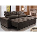 Ver imagem 1 de Sofá Retrátil e Reclinável 2,35m Cama inBox Big Star com SoftGel D40 Velupluma Café