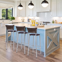 Ver imagem 6 de Kit 3 Bancos Alto Tamborete para Balcão Junco Argila Àrea de Lazer Ilha Bancada bar Churrasqueira