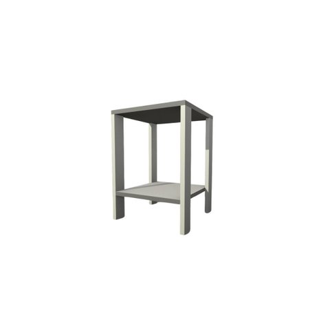 Mesa de Cabeceira Mesa de Apoio Mesa Auxiliar Mesa Lateral. Cor: Branco e Cinza
