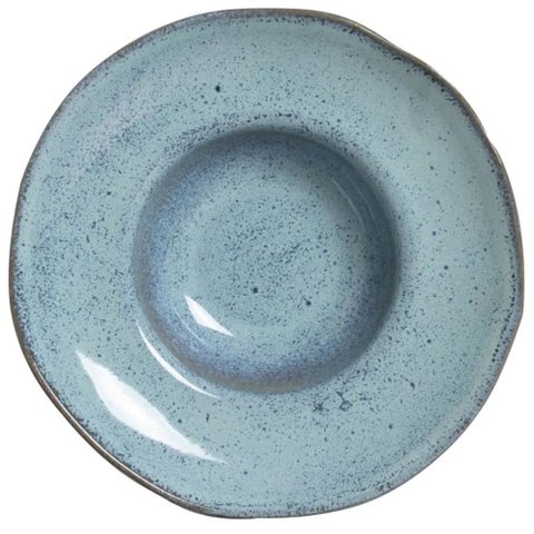 Prato para Massa Orgânico Breeze 25cm Porto Brasil Cerâmica Chapéu Risoto Macarrão Fundo