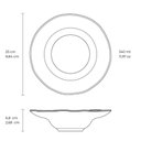 Ver imagem 2 de Prato para Massa Orgânico Breeze 25cm Porto Brasil Cerâmica Chapéu Risoto Macarrão Fundo