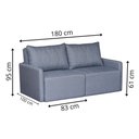Ver imagem 2 de Sofá Cama Dubai Retratil e Reclinavel 3 Lugares em Linho Sofatec