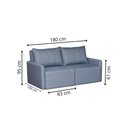 Ver imagem 7 de Sofá Cama Dubai Retratil e Reclinavel 3 Lugares em Linho Sofatec