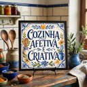 Ver imagem 3 de Quadro Cozinha Afetiva e Criativa 33x33cm Mold Preta