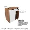 Ver imagem 2 de Gabinete para Banheiro com 1 Gaveta - Amêndoa/Branco