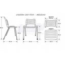 Ver imagem 2 de Cadeira Secretaria Fixa Iso Plástica - Branco