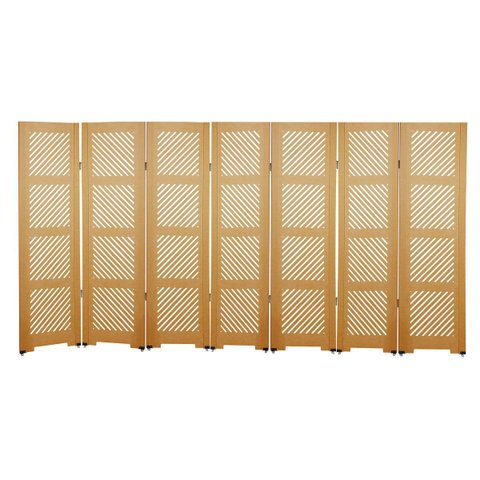 Biombo Ripado 45 7 Folhas c/ 14 Pezinhos