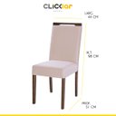 Ver imagem 2 de Kit 8 Cadeiras de Jantar Rubi 44 X 98 Cm Estofadas D26 Madeira Imbuia Suede Bege - Clicklar