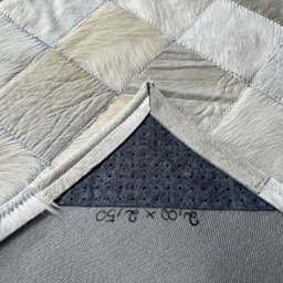 Tapete de Couro Bege Claro 2,00x2,50 com Bordas Peça 10x10cm - 5