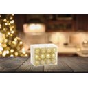 Ver imagem 4 de Kit 30 Mini Bolas Natal Dourada Glitter, Fosca, Lisa 3cm