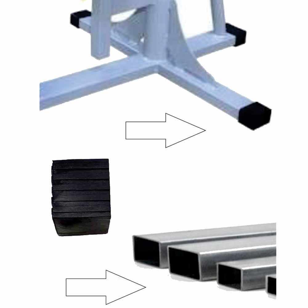 Kit C/4 Ponteira Externa Quadrada Pvc 40x60mm Equipamentos