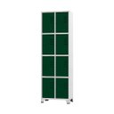Ver imagem 1 de Armário Roupeiro de Aço para Vestiário 8 Portas Verde Escuro com Chave