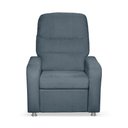 Ver imagem 1 de Cadeira Poltrona do Papai Reclinável Confortável Suede Azul Turquesa