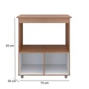 Ver imagem 2 de Armário Balcão Multiuso para Cozinha Micro-ondas e Forno Angela 02 Portas Savana Off White Moblis