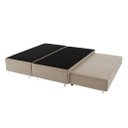 Ver imagem 1 de Cama Box Queen Bipartido C/ Cama Auxiliar Suede 40x158x198 - Santo Box:bege