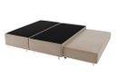 Ver imagem 1 de Cama Box Queen Bipartido C/ Cama Auxiliar Suede 40x158x198 - Santo Box:bege